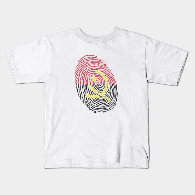 Angola Fingerprint Kids T-Shirt by KindlyHarlot